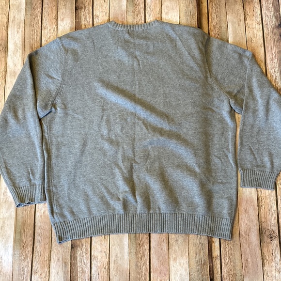 Club Room XXL Men’s Pullover Sweater 100% Cotton in gray, blue & white - Picture 5 of 6